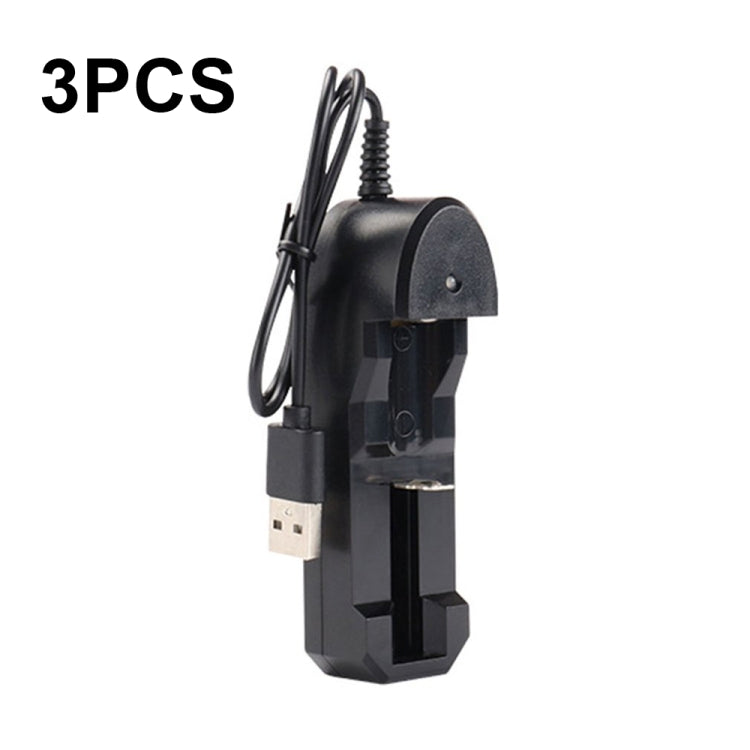 Caricatore USB a slot singolo per batteria al litio BMAX 18650 da 3 pezzi, Single Slot USB(Black) Caricatore USB a slot singolo per batteria al litio BMAX 18650 da 3 pezzi, Single Slot USB(Black)